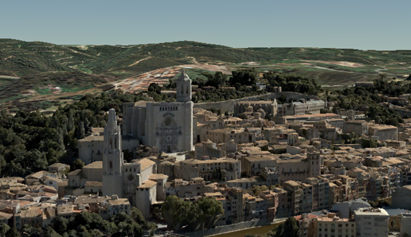 Integrated mesh scene layer of Girona, Spain Integrated mesh scene layer of Girona, Spain