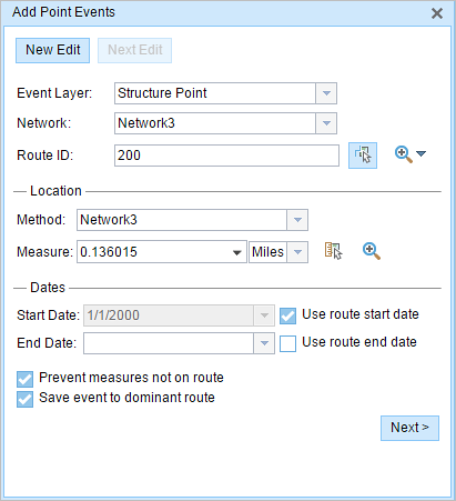 Using the route and measure method Using the route and measure method