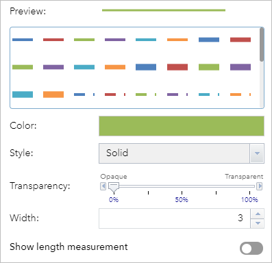 Line symbol editor Line symbol editor